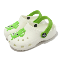 Crocs 洞洞鞋 Classic Glow Alien Clog T 童鞋 白 綠 小童 外星人 克駱格 夜光 20865390H