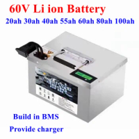 Li-ion 60v 100ah lithium battery ebike 20ah 30Ah 40Ah 55Ah 60Ah 80Ah 100Ah with BMS for 6000w tricycle Forklift Motocycle