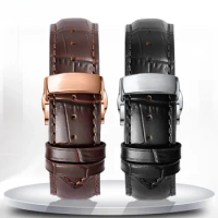 For Tissot Genuine Leather 20 21 22 18 19mm Duruer Couturier Watch Strap 1853 Le Locle Butterfly Buckle Junya Watchband