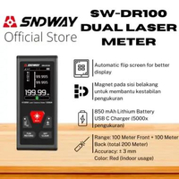 SNDWAY Meteran Laser Distance Meter Bidirectional Dual Laser SW-DR/DG 60/100 Meter DR100