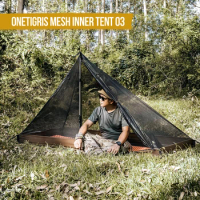 OneTigris 1-Person Mesh Inner Tent Camping Shelter with Waterproofed Tent Bathtub Floor for Tents Tarps Backpacking Hiking