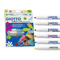 【義大利GIOTTO】裝飾筆-12色(繪布筆 彩繪筆 歐盟認證墨水)