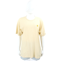 Acne Studios Face 刺繡徽章米黃色棉質短袖TEE T恤(男/女可穿)