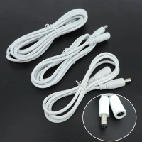 DC ชายกับขั้วต่อแจ็คหญิง, 10 ชิ้น, สายเชื่อมต่อพาวเวอร์ซัพพลาย, 22awg, 12V 3A, อะแดปเตอร์สายต่อ, สาย