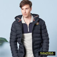 【NAUTICA】保暖防寒科技羽絨連帽外套(黑色)
