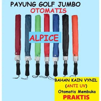 Payung Golf Lipat Otomatis+Sarung / Payung Lipat Jumbo / Payung Golf Lipat Polos Warna Hijau