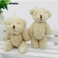 100PCS/LOT Mini Teddy Bear Stuffed Plush Toys 6.5cm Small Bear Stuffed Toys pelucia Pendant Kids Birthday Gift Party Decor00601