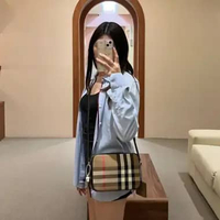 Tas BURBERRY CHECK CAMEL SS24 BLACK CAMERA BAG 100% ORIGINAL 23X6X16CM