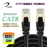 【現折$50 最高回饋3000點】i-wiz CAT.8 S/FTP 超高速網路線 2M