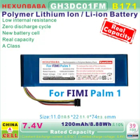 [B171] 7.4V 1200mAh FOR GH3DC01FM Polymer Li-Ion Battery for FIMI PALM 1 PALM1 Gimbal Pocket Camera 2S1P 112474 552270-2S