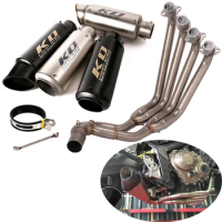 For Honda CBR650R CBR650F CB650F CB650R 2014-2024 Full Exhaust System Header Pipe 51mm Muffler Silencer Tips Slip On