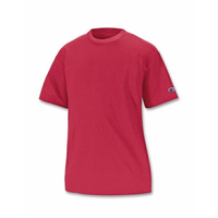 美國百分百【Champion】冠軍 T恤 短袖 T-shirt logo 素T 排汗 快乾 高磅數 紅色 XS S號 F386