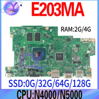 E203MA Mainboard For ASUS E203MAH E203MAR E203MAS L203MAH W203MAH R203MAH Laptop Motherboard N4000 2G/4G-RAM SSD-0G/32G/64G/128G