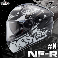 KYT安全帽 NF-R #N 白 亮面 彩繪 NFR 全罩式 全罩帽 內墨片 內鏡 雙D扣 PINLOCK扣點 耀瑪騎士