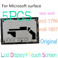 5PCS Original LCD For Microsoft Surface Pro 5 1796 Pro 6 1807 LCD Display Touch Digitizer Assembly For Surface pro5 LP123WQ1 Lcd