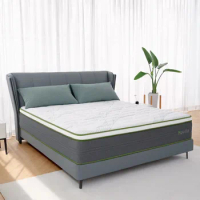 10" Adult Memory Foam and Pocket Spring Hybrid Mattress Queen Size Bedroom Home