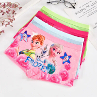 Children's Underwear with Frozen Cartoon Pattern, 4 Pieces for Little, Average and Big Girls