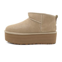 【全館滿額折】 UGG Classic Ultra Mini Platform 沙色 休閒 秋冬 麂皮 厚底 雪靴 女款 J2812【新竹皇家UG1135092SAN】