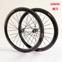 120 RINGING STAR SPINES DT TOOTH HUB 36T 50MM OPEN TIRE ROAD BIKE CARBON FIBER 700C CARBON KNIFE FAT BICYCLE WHEEL SET