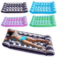 Inflatable Water Sleeping Bed Air Mattress Portable Floating Sun Lounger Outdoor Foldable Swimming Pool Home Pool Accessories