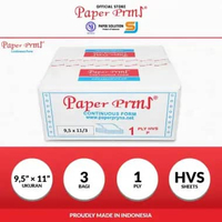 Paperpryns Kertas Continuous Form 1PLY HVS 9,5" x 11"/3 (Bagi 3)