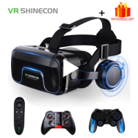 VR SHINECON6 Generation G04E Headset Version Mobile Phone 3D Virtual Reality Helmet Panoramic Mirror VR Glasses Binoculars