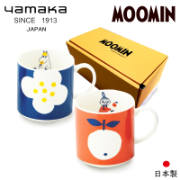 【日本山加yamaka】moomin嚕嚕米彩繪陶瓷馬克杯禮盒2入組(MM0324-13)