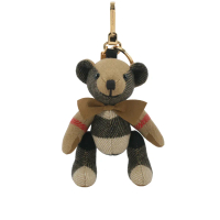 【BURBERRY】Thomas 泰迪熊領結造型吊飾/Key圈(經典米色)