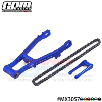 GPM Aluminum 7075 Extend Swing Arm +30mm Pull Rod Chain for 1/4 Losi Promoto-MX Motorcycle