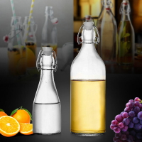 卡扣玻璃密封瓶水果酵素瓶多功能密封罐橄欖瓶飲料瓶自釀葡萄酒瓶
