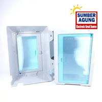 Uchiro Box KWH Prabayar Grey Mini Kotak Meteran MCB Pulsa Ada Gantolan Untuk Gembok Pintu Transparan