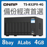 【QNAP 威聯通】搭希捷 4TB x2 ★ TS-832PX-4G 8Bay NAS 網路儲存伺服器