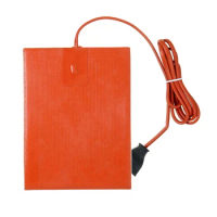 110V Car Engine Oil Pan Sump Tank Heater Pad 300W Silicone Oil Heating Pad Engine Oil Tank Wear Protect 15X20cm US