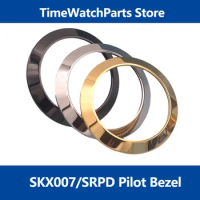 41mm Pilot Bezel Stainless Steel Bezel Ring For SKX007 SRPD Seiko Watch Case Rotating Bezel Dive Watch Mod Replace Parts