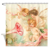 Cupid Angel I Decorative Fabric Shower Curtain