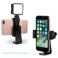 Universal Smartphone Cell Phone Mount Holder Adapter for Tripods or Stands With Standard 1/4 Inch Mount Screw Can 360 Rotates