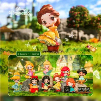Authentic Disney Princess Fairy Tale Town Series Blind Box Cute Aurora Cinderella Tabletop Decoration Doll Toys Gift Wholesale