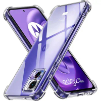 Luxury Clear Phone Case For Motorola Moto Edge 30 Neo Edge 20 Pro 20 Lite Edge 30 Shockproof Case For Moto E13 E22 E22i E32s E20
