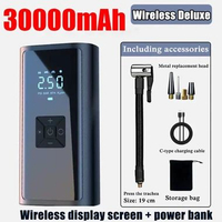 SKY - pompa ban motor Portabel 30000mAh Isi Angin Cepat 10 Detik Electric AirPump Mewah 30000mAh