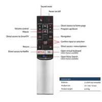 New Original Remote Control RC602S JUR4 for TCL P4 P6 C4 C6 C8 X4 X7 P8M Series Smart LCD/LED TV Netflix Voice Search