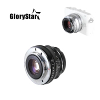 GloryStar 25mm F1.8 Prime Lens Manual Focus MF For Panasonic Olympus MFT M4/3 Mount GH4 GM1 GX8 G7 G9 E-PL E-M PEN-F Mark Camera