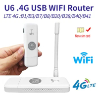 Pocket Hotspot Portable Mobile Router 150Mbps USB WiFi Router Nano SIM Card with Antenna High Speed Easy To Use