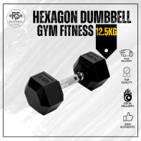 Hexagon Dumbbell 12.5KG Dumbbell kecergasan gim angkat berat Latihan otot dalaman