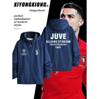 Áo khoác phong cách Ronaldo World Cup 2025 cho nam mùa thu đông, áo tập luyện bóng đá đội Bồ Đào Nha