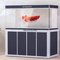 Living Room Office New Chinese Dragon Fish Tank Aquarium Household Super White Glass Bottom Filter Fish Tank