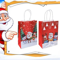 Christmas Kraft Paper Gift Bags Xmas Candy Cookies Gift Tote Bag Christmas Decoration 2023 for Home Navidad Noel New Year 2024