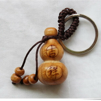 桃木葫蘆掛件 鑰匙扣 手機掛件 木雕小葫蘆 木雕工藝品