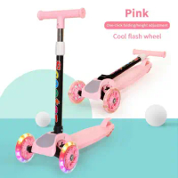Toddler Scooter Scooter For Kids Ages 2 To 8 Lightweight And Foldable Scooter With Adjustable Height For Exercising Coordination