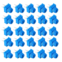 ตัวต้านทานปรับค่า (Potentiometer) แบบหมุน 20 ชิ้น ค่า 1K/10K/50K/100K โอห์ม พร้อมหัวหมุนสีน้ำเงิน ตั