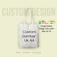 Tote bag Kanvas Motif CUSTOM / Tote Bag Kanvas Murah Premium  sekolah